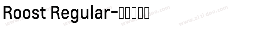Roost Regular字体转换